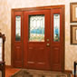 Front Entry Door with Decorative Glass Door with Matching Sidelites