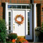 Solid Front Entry Door with Decorative Glass Sidelites